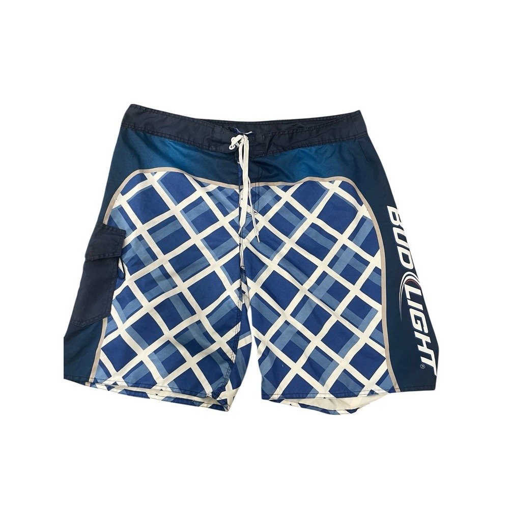 Vintage Bud Light Swim Trunks Board Shorts Size 38 Spring Break Party Unlined‎